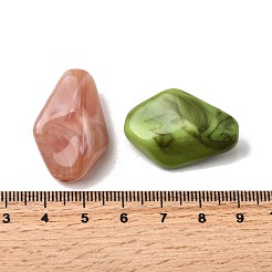 Непрозрачные акриловые бусины OACR-H051-10