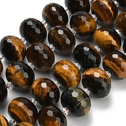 Природных тигровый глаз бисер нитей&nbsp;G-L642-I05-18x13mm