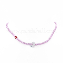 Браслеты из непрозрачного акрила из бисера NJEW-JN04174