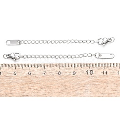 Удлинитель цепочки из нержавеющей стали 304 с овальными подвесками.&nbsp;STAS-G383-09P