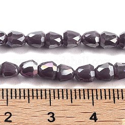 Стеклянные бусины с гальваническим покрытием  EGLA-D030-P4mm-B06