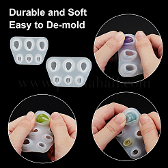 Силиконовые Молды для браслета из бусин с черепом DIY-FH0002-14