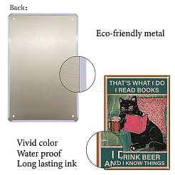 Старинный металлический оловянный знак&nbsp;AJEW-WH0157-046