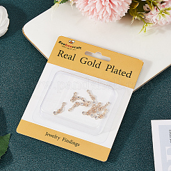 10 шт. застежки-крючки и S-образные крючки из латуни с прозрачным кубическим цирконием KK-BBC0012-47