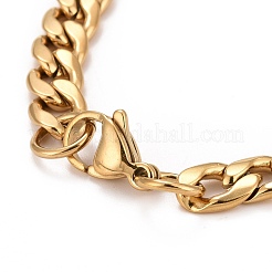 Браслет из нержавеющей стали 201 с прямоугольными звеньями и покрытием PVD в вакууме с панцирными цепями для мужчин и женщин STAS-E160-26G