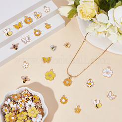 130шт 13 стиля сплава эмалевые подвески ENAM-AR0001-90