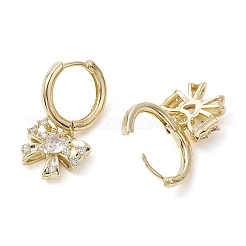 Серьги-кольца с бантом из латуни&nbsp;EJEW-M245-08G