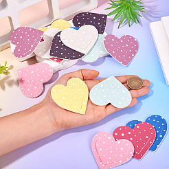 16 шт. 8 цвета закладки в форме сердца из искусственной кожи&nbsp;AJEW-TA0002-61