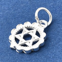 925 подвеска в виде цветка в форме звезды Давида из стерлингового серебра&nbsp;LS-STER-F059-02S