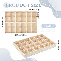 24. Деревянные подносы для хранения украшений: серьги&nbsp;AJEW-WH0673-70