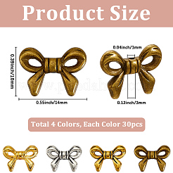 120 шт. 4-х цветные бусины в тибетском стиле&nbsp;FIND-PA0001-19