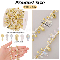 2 рулон 2-х цветных пластиковых ромбовидных бусин OCOR-CA0001-32