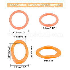 40 шт. 10 соединительных кольца из смолы&nbsp;CRES-AR0001-21