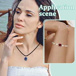 6 шт. 6 стиля латунных многорядных звеньев с натуральным аметистом&nbsp;KK-BC0015-16