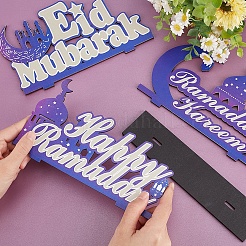 3 комплект 3-х стилевых деревянных декоративных элементов DJEW-CN0001-17