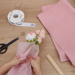 Вязаный крючком полиэстеровый цветок AJEW-BC0007-57