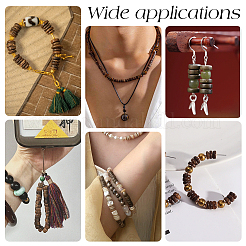 2400 шт. 6-х цветные бусины из натурального дерева&nbsp;WOOD-PH0003-29