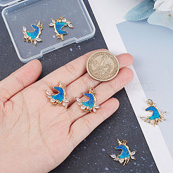 Подвески из кубического циркония с покрытием из латуни&nbsp;KK-BBC0003-15