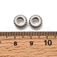 Латунь микропаве прозрачный кубический цирконий европейский бисер KK-Z126-15P