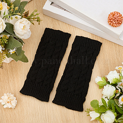 1 пара нейлоновых теплых перчаток без пальцев&nbsp;AJEW-CY0002-22A