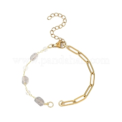 3 шт. 3 стиля браслета-цепочки из нержавеющей стали 304 со скрепками&nbsp;AJEW-JB01434