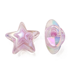 УФ-покрытие Радужные радужные прозрачные акриловые бусины&nbsp;OACR-C007-06E