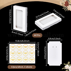 60 шт. Почтовые коробки для хранения из крафт-бумаги с видимым окном&nbsp;CON-DR0001-10A