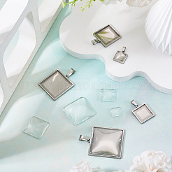 Оправы для подвесок из нержавеющей стали 304 в виде кабошонов&nbsp;STAS-TA0001-47A