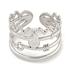 Открытое кольцо-манжета из нержавеющей стали марки 304&nbsp;RJEW-A043-02P