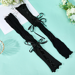 Полиэстер женское кружево длинный рукав&nbsp;AJEW-WH20060-35A