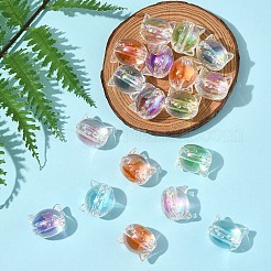 32шт УФ-покрытие Радужные переливающиеся акриловые бусины OACR-FS0002-16