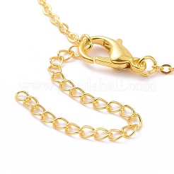 Колье из сплава с кулоном фазы луны для женщин&nbsp;NJEW-G030-03G