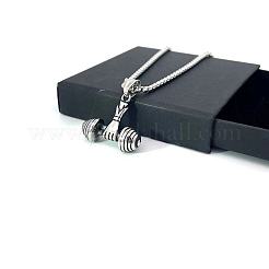 Ожерелья с подвесками в виде фитнес-штанги и гантелей из нержавеющей стали для мужчин AT6288