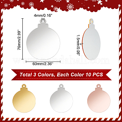 Зеркальные акриловые большие подвески OACR-GA0001-18