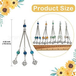 10 шт. 5-цветные бусины из АБС-пластика с кисточками из сплава серебра и подвесками с кольцом для прыжков FIND-CJ0004-22