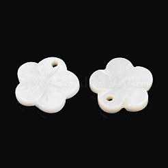 Подвески-цветы из натуральных пресноводных ракушек SHEL-N038-10
