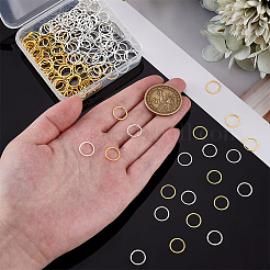 200 шт. 2-х цветные латунные соединительные кольца&nbsp;KK-PH0013-11