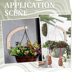 Крючок для одежды на стену из дерева AJEW-WH20072-06A