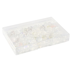 122шт. 8 стиля гальванических прозрачных стеклянных бусин&nbsp;EGLA-FS0001-51