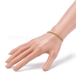 Мужские браслеты из нержавеющей стали 304 с цепочкой панцирного плетения с алмазной огранкой BJEW-JB06019-02