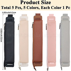 5шт 5-цветный пенал из искусственной кожи&nbsp;OFST-CL0001-06