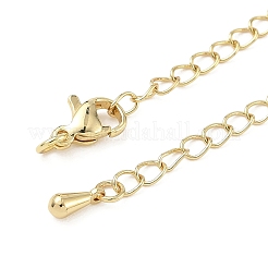 Каплевидный латунный конец с цепочкой&nbsp;X-KK-Z117-01G