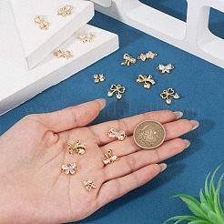 16 шт. 8 стиля латунные подвески с микропаве и кубическим цирконием&nbsp;KK-TA0002-49