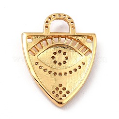 Латунные микропаве прозрачные подвески с фианитом ZIRC-I054-21G