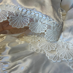 3 ярд полиэстеровой кружевной отделки в форме цветка-ракушки&nbsp;OCOR-LP0002-33B