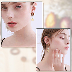 40 шт. 2 шт. фурнитура для сережек-гвоздиков из орехового дерева&nbsp;DIY-DC0001-70