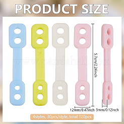 120 шт. 4-х цветные силиконовые ветрозащитные пряжки&nbsp;DIY-FG0008-68