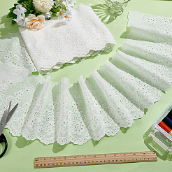 5 ярд хлопка с вышивкой и цветочной кружевной отделкой OCOR-MA0001-30