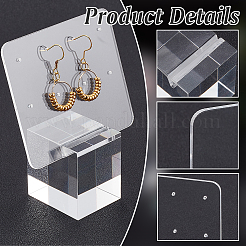 Акриловые подставки для сережек куб EDIS-WH0032-16B