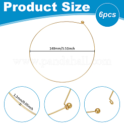Изготовление ожерелья из латуни толщиной 6 мм BJEW-UN0001-82